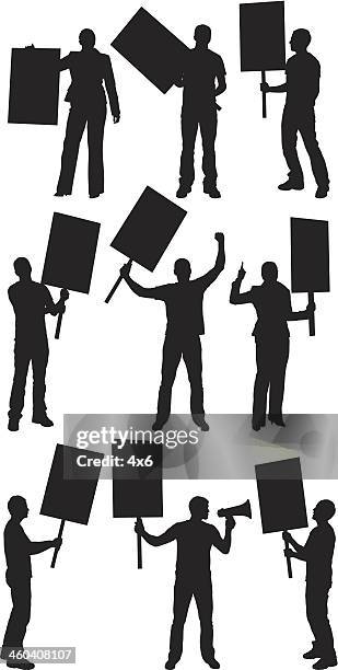 protesting man - speaker series stock illustrations