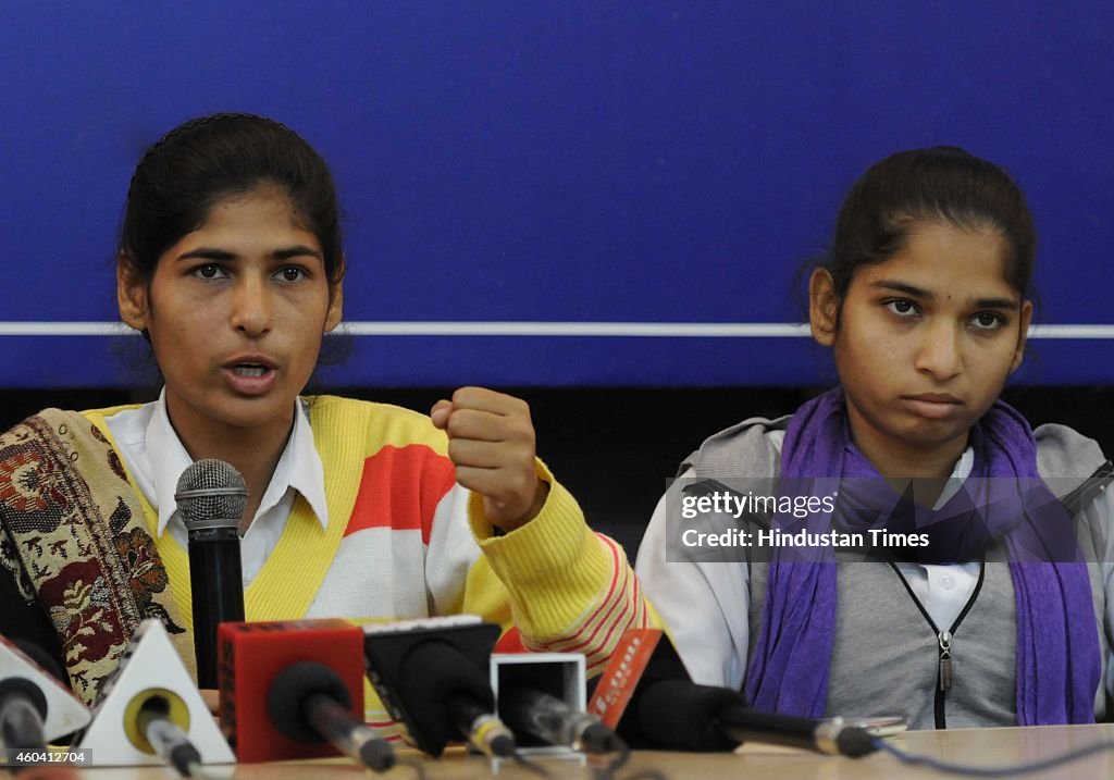 Rohtak Brave-Heart Sisters Addressing Press Conference