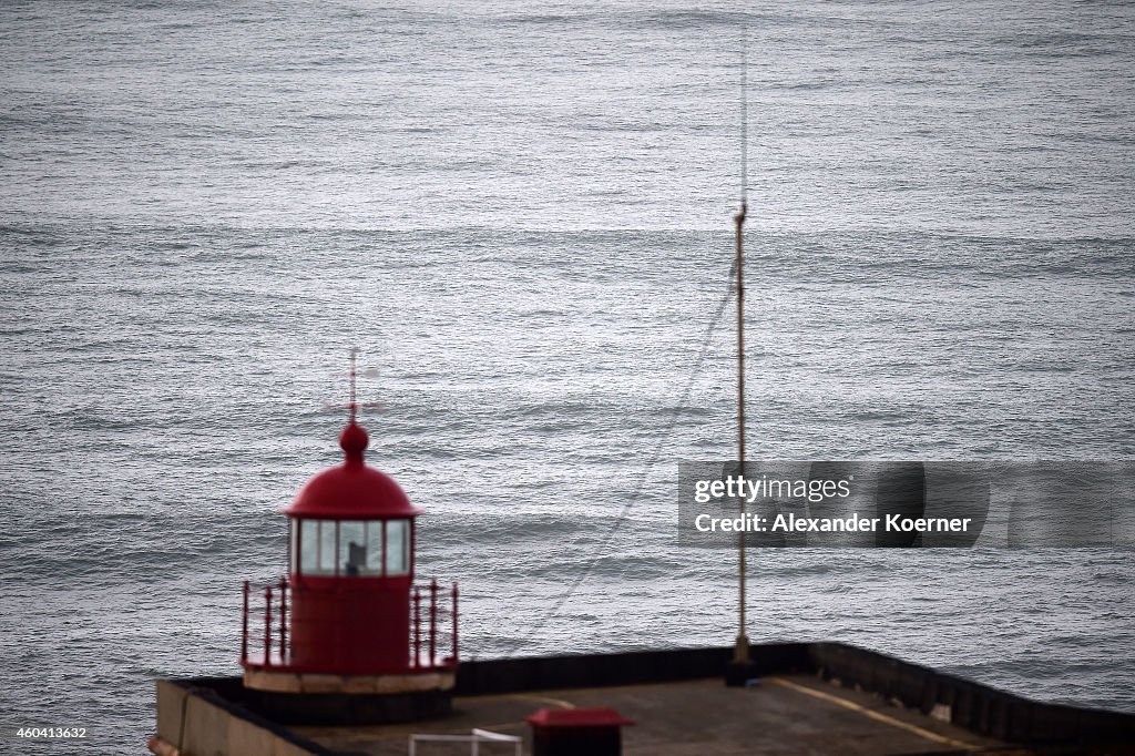 Atlantic Storm Causes Huge Waves Off Coast Of Portugal
