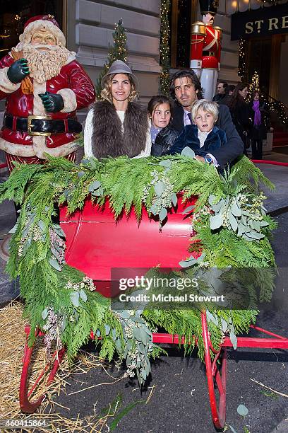 Delfina Blaquier, Aurora Figueras, Artemio Figuera and polo player Nacho Figueras attend Nacho Figueras and St. Regis Hotels & Resorts Celebrate the...