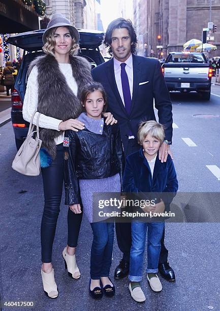 Delfina Blaquier, Aurora Figueras, professional Polo player Nacho Figueras, and Artemio Figueras attend a special event celebrating the holidays at...