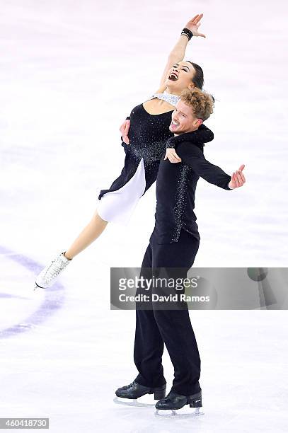 Madison Chock and Evan Bates of USA compete in the Ice Dance Free Dance during day three of the ISU Grand Prix of Figure Skating Final 2014/2015 at...