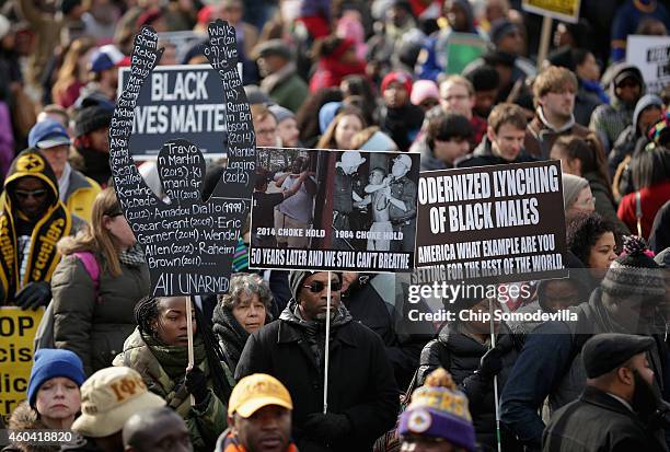 Thousands of people gather in the nation's capital for the "Justice For All" rally and march against police brutality and the killing of unarmed...