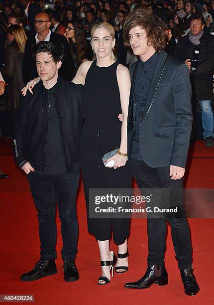 Hannah Reid of the British electronic pop trio London Grammar arrives at the 16th NRJ Music Awards at Palais des Festivals on December 13, 2014 in...