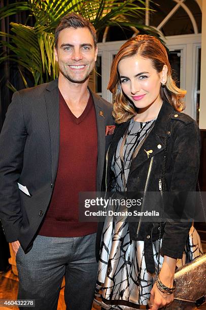 Actors Colin Egglesfield and Camilla Belle attend as Brooks Brothers celebrates the holidays with St. Jude Children's Research Hospital and Town &...