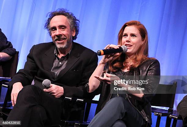 Tim Burton and Amy Adams attend an Official Academy Members Screening of Big Eyes hosted by The Academy Of Motion Picture Arts And Sciences on...