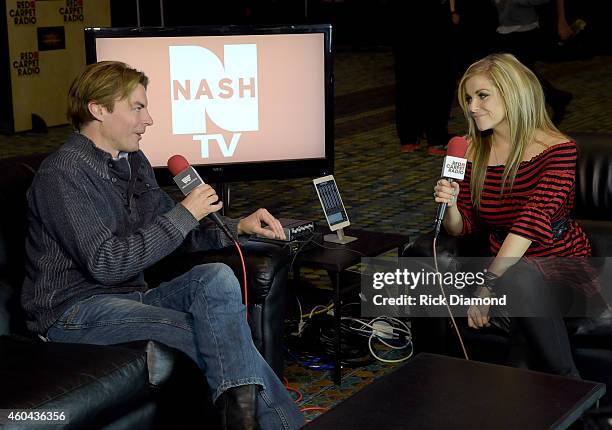 Recording Artist/NASH TV Stokes Nielson and Singer/Songwriter Lindsay Ell attend Red Carpet Radio Presented By Westwood One For The American County...