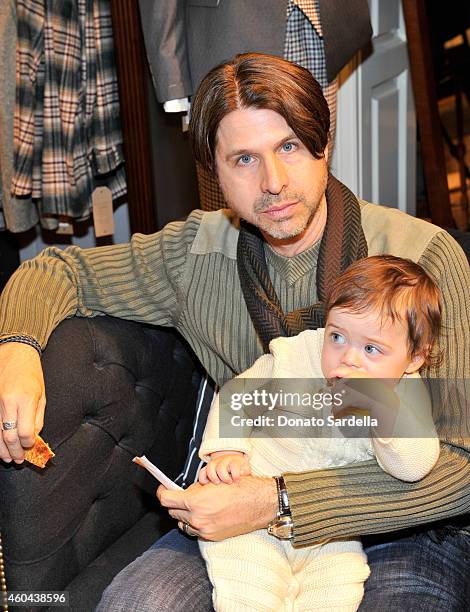 Rodger Berman and son Kaius Jagger Berman attend as Brooks Brothers celebrates the holidays with St. Jude Children's Research Hospital and Town &...