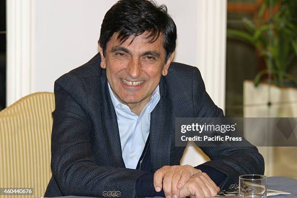 Vincenzo Salemme promotes his latest film "Ma tu di che segno 6" directed by Neri Parenti at Naples.