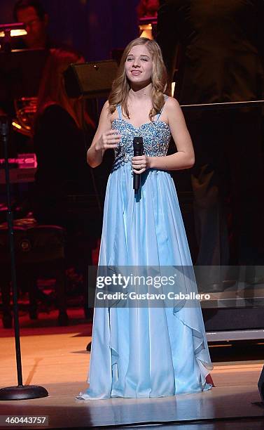 Jackie Evancho performs at Adrienne Arsht Center on January 3, 2014 in Miami, Florida.