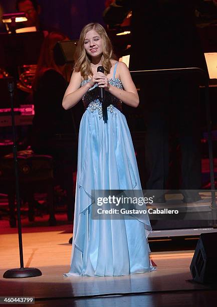 Jackie Evancho performs at Adrienne Arsht Center on January 3, 2014 in Miami, Florida.