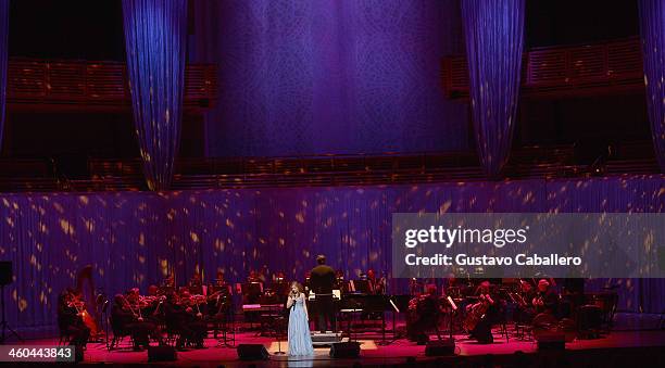 Jackie Evancho performs at Adrienne Arsht Center on January 3, 2014 in Miami, Florida.