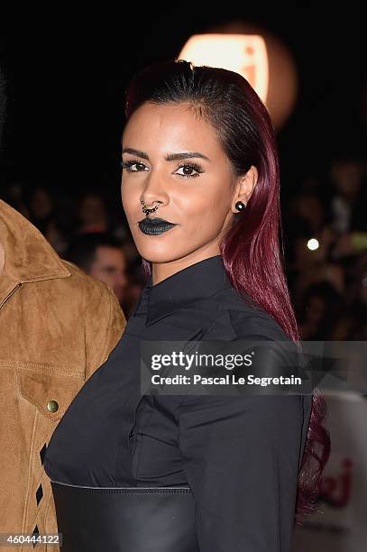 Shy'm attends the NRJ Music Awards at Palais des Festivals on December 13, 2014 in Cannes, France.