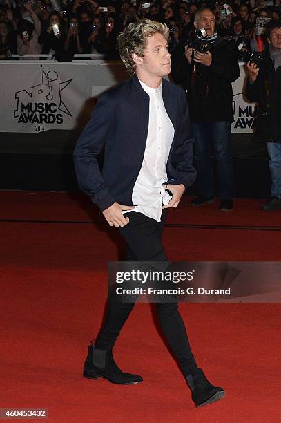 Niall Horan of 'One Direction' arriveS at the 16th NRJ Music Awards at Palais des Festivals on December 13, 2014 in Cannes, France.