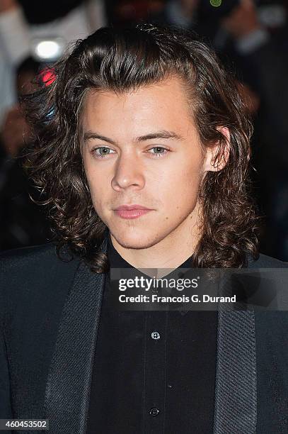 One Direction member Harry Styles arrives at the 16th NRJ Music Awards at Palais des Festivals on December 13, 2014 in Cannes, France.