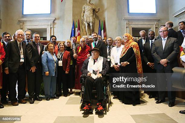 Shirin Ebadi, Mairead Maguire, Jody Williams, His Holiness the Dalai Lama, mayor of Rome Ignazio Marino, Bernardo Bertolucci, Betty Williams and...