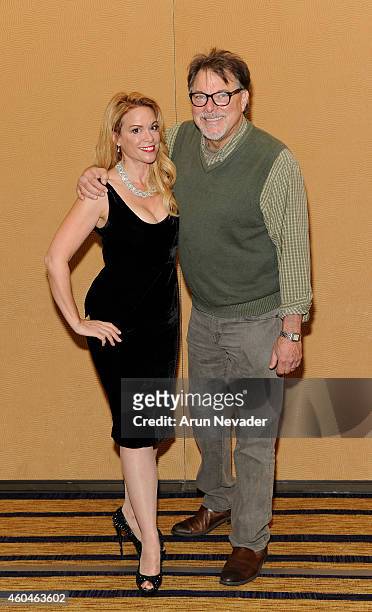 Actress Chase Masterson appears with actor Jonathan Frakes during the Creation Entertainment's Official Star Trek Convention at Hyatt Regency San...