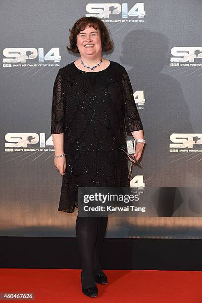 Susan Boyle attends the BBC Sports Personality of the Year awards at The Hydro on December 14, 2014 in Glasgow, Scotland.