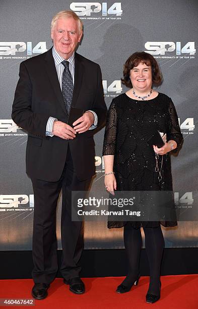 Lawrie McMenemy and Susan Boyle attends the BBC Sports Personality of the Year awards at The Hydro on December 14, 2014 in Glasgow, Scotland.