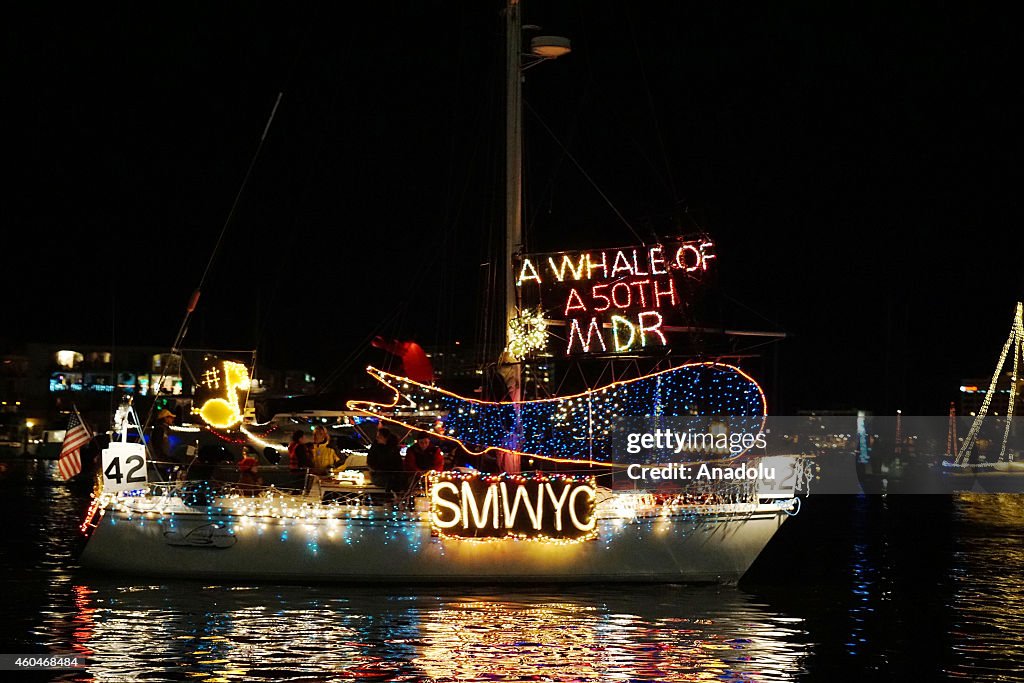 Marina del Rey 52nd Boat Parade in Los Angeles