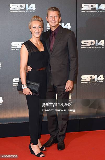 Allison Curbishley and Steve Cram attend the BBC Sports Personality of the Year awards at The Hydro on December 14, 2014 in Glasgow, Scotland.