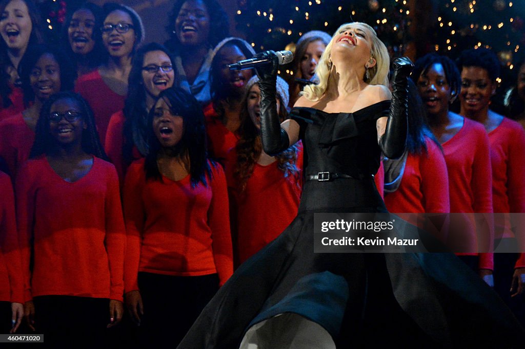 Rita Ora performs onstage at TNT Christmas in Washington 2014 at the
