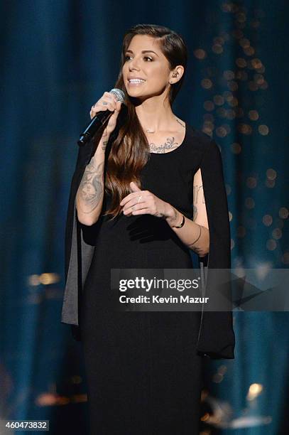 Christina Perri performs onstage at TNT Christmas in Washington 2014 at the National Building Museum on December 14, 2014 in Washington, DC....