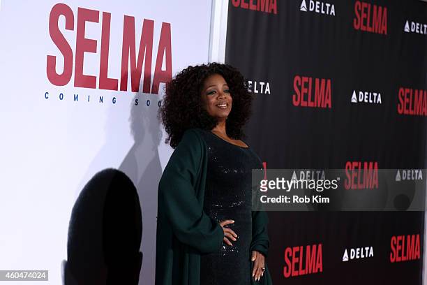 Oprah Winfrey attends the "Selma" New York Premiere at Ziegfeld Theater on December 14, 2014 in New York City.