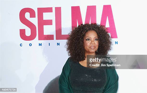 Actress Oprah Winfrey attends the "Selma" New York Premiere at the Ziegfeld Theater on December 14, 2014 in New York City.