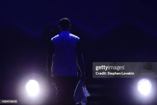 Musician Justin Timberlake performs on stage at Barclays Center on December 14, 2014 in the Brooklyn borough of New York City.