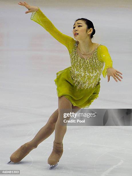 Yuna Kim of South Korea performs in the Ladies Short Program during the Korea Figure Skating Championships 2014 at Goyang Oulimnuri Ice Rink on...