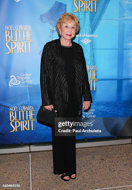 Actress Michael Learned attends the "Blithe Spirit" opening night performance at The Ahmanson Theatre on December 14, 2014 in Los Angeles, California.