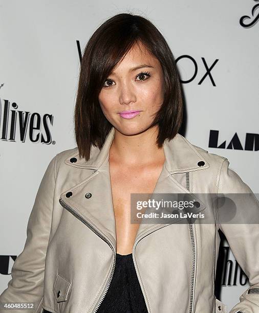 Actress Pom Klementieff attends the Wayke Up fundraiser at Sofitel Hotel on December 14, 2014 in West Hollywood, California.