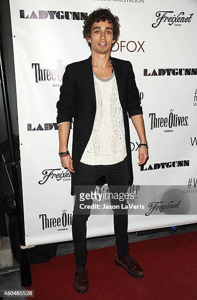 Actor Robert Sheehan attends the Wayke Up fundraiser at Sofitel Hotel on December 14, 2014 in West Hollywood, California.