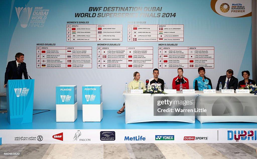 BWF Destination Dubai World Superseries Finals - Draw Ceremony and Press Conference