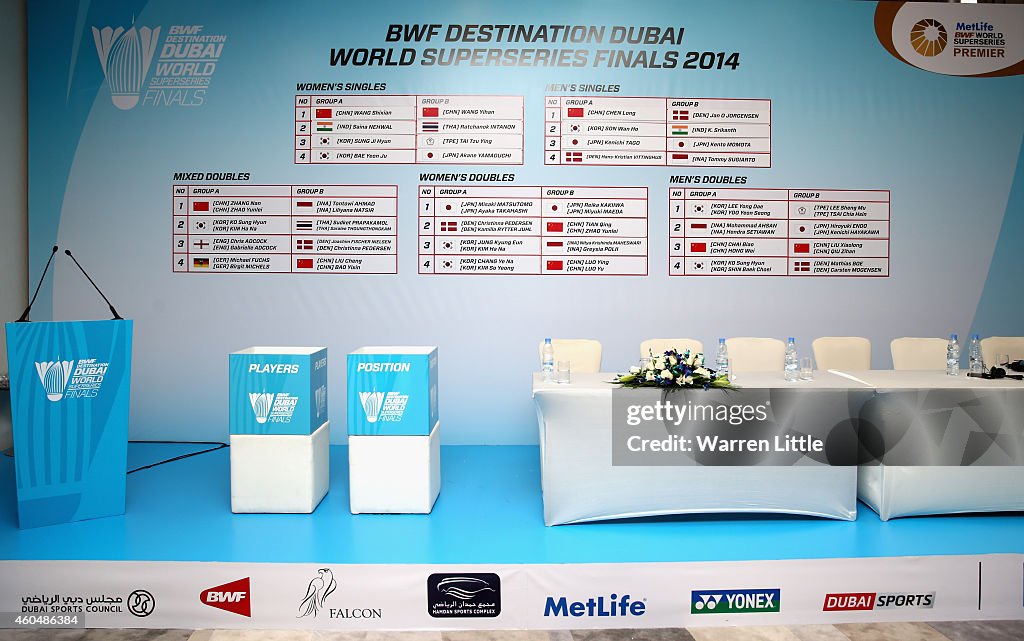 BWF Destination Dubai World Superseries Finals - Draw Ceremony and Press Conference