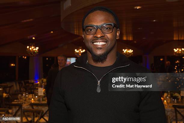 Seattle Seahawks Defensive End Cliff Avril attends the the FAM 1st FAMILY FOUNDATION Charity Event at The Edgewater Hotel on December 14, 2014 in...