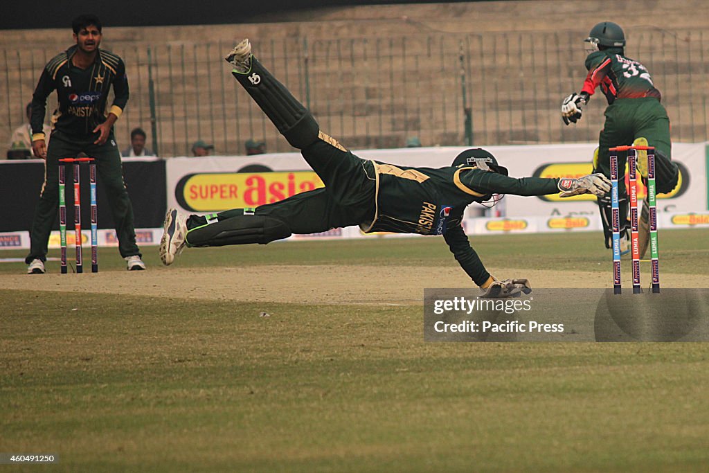 A Cricket match between Pakistan "A" versus Kenya  during...