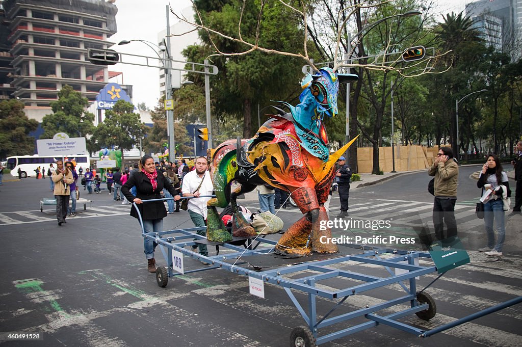 An Alebrijes parade  attended by many Mexicans, the...