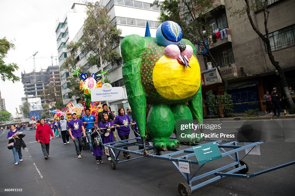 An Alebrijes parade  attended by many Mexicans, the...