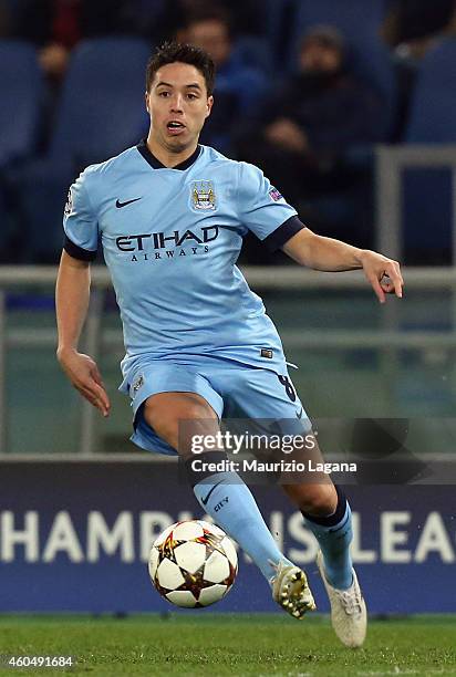 Samir Nasri of Manchester City during the UEFA Champions League Group E match between AS Roma and Manchester City FC on December 10, 2014 in Rome,...