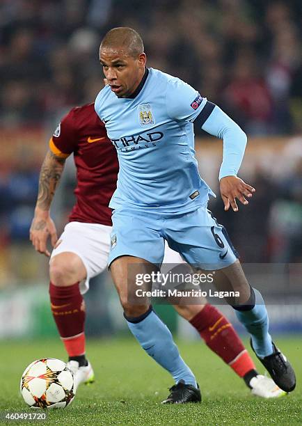 Fernando of Manchester City during the UEFA Champions League Group E match between AS Roma and Manchester City FC on December 10, 2014 in Rome, Italy.