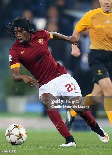 Gervinho of Roma during the UEFA Champions League Group E match between AS Roma and Manchester City FC on December 10, 2014 in Rome, Italy.