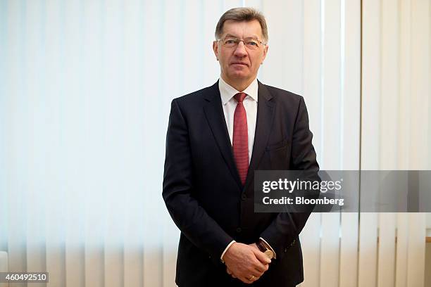 Algirdas Butkevicius, Lithuania's Prime Minister, poses for a photograph following an interview at his office in Vilnius, Lithuania, on Monday, Dec....