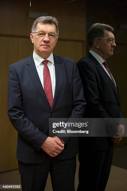 Algirdas Butkevicius, Lithuania's Prime Minister, poses for a photograph following an interview at his office in Vilnius, Lithuania, on Monday, Dec....