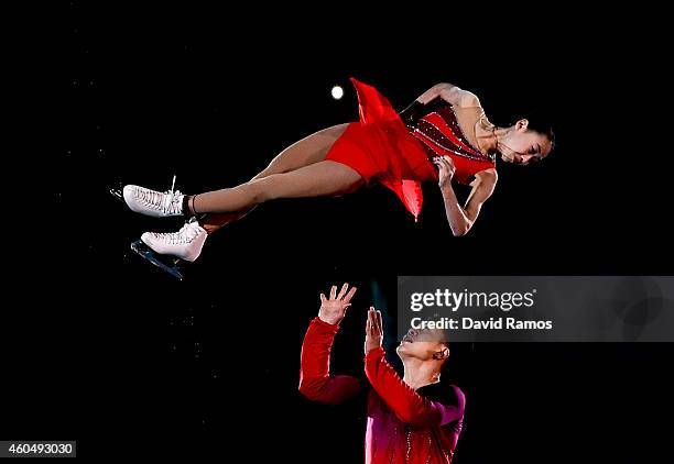 Cheng Peng and Hao Zhang of China perform during day four of the ISU Grand Prix of Figure Skating Final 2014/2015 at Barcelona International...