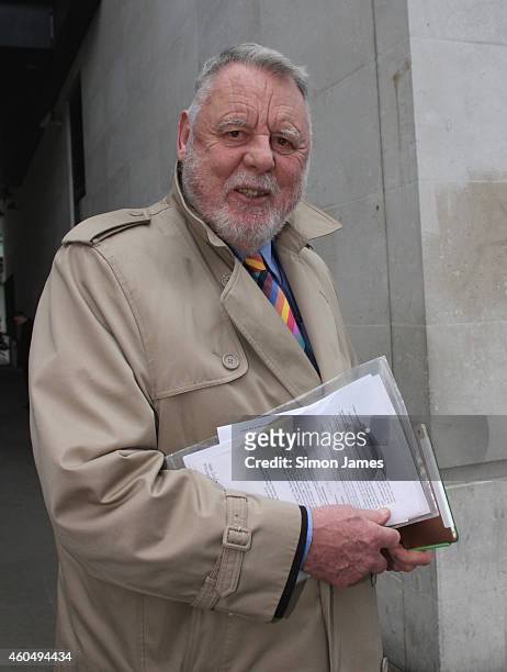 Sir Terry Waite sighting at the BBC on December 15, 2014 in London, England.