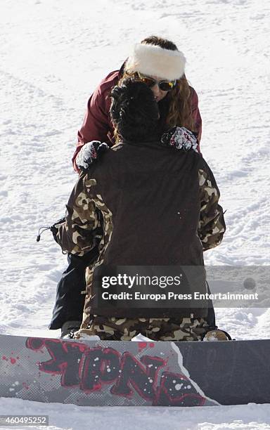 Pastora Soler and Francis Vinolo are seen on December 13, 2014 in Baqueira Beret, Spain.