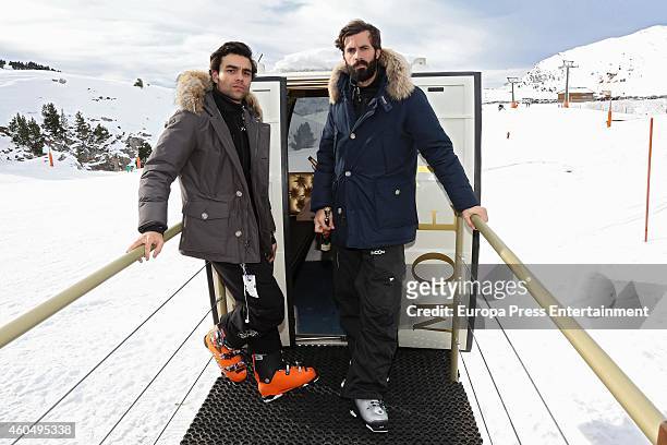 Diego Osorio and Enrique Solis attend Moet Winter Lounge In Baqueira ski resort on December 13, 2014 in Baqueira Beret, Spain.