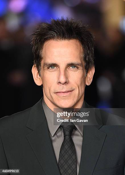 Ben Stiller attends the UK Premiere of "Night At The Museum: Secret Of The Tomb" at Empire Leicester Square on December 15, 2014 in London, England.